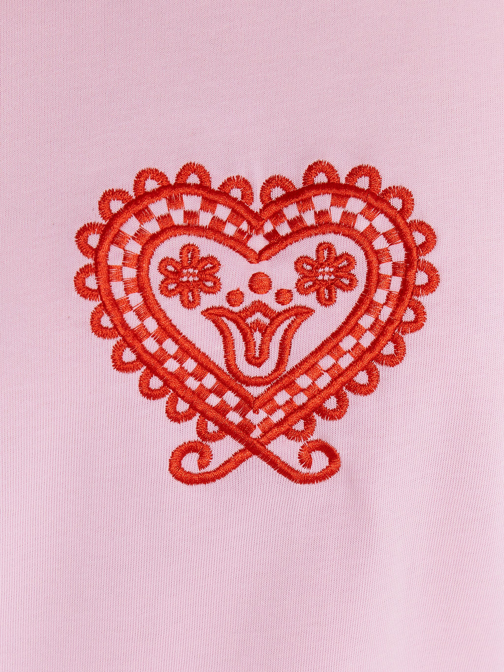 Футболка женская розовая с вышивкой в виде сердца орхидея 112961 - Mark formelle фото 5