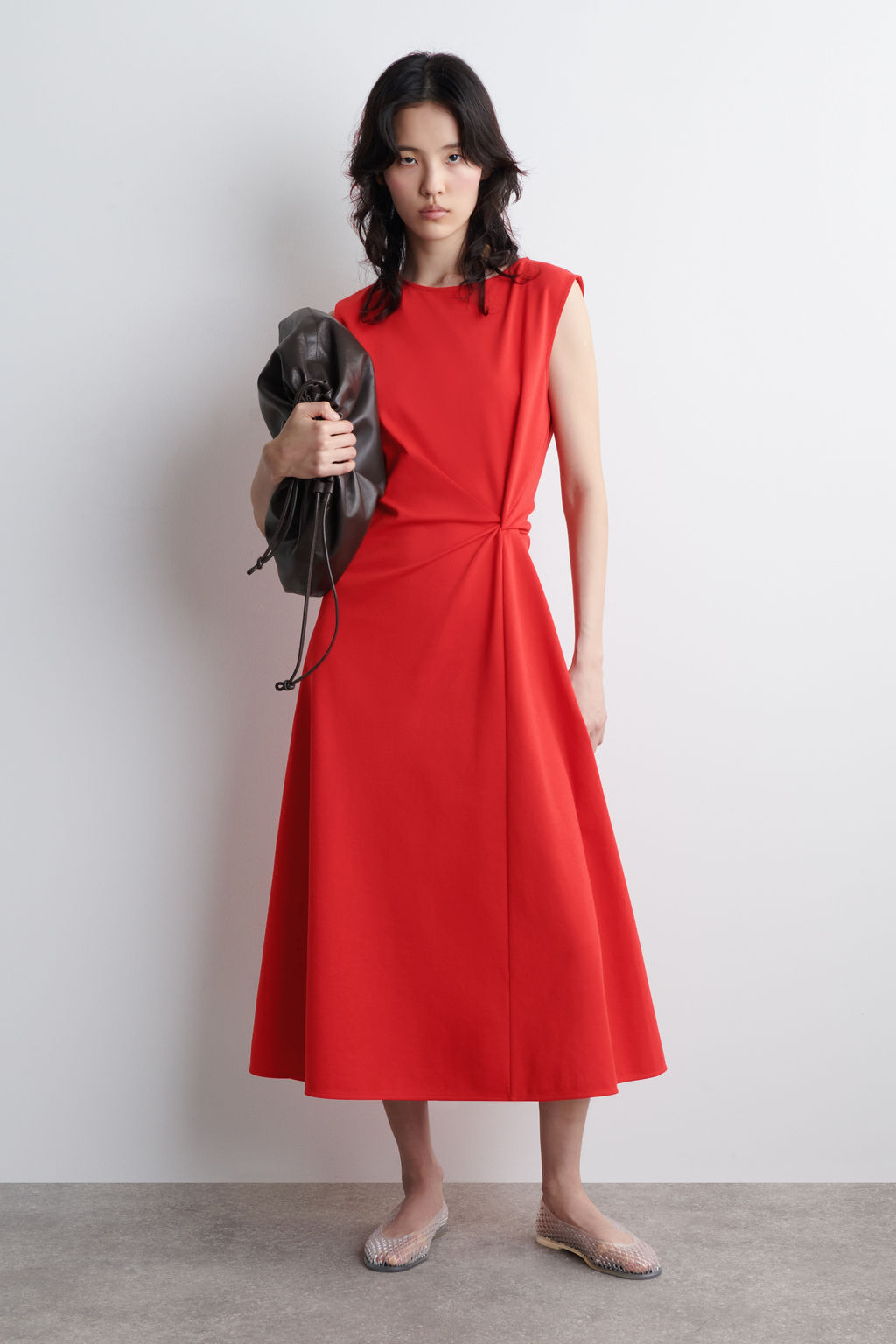 VESTIDO MIDI CON DETALLE DE NUDO - H&m фото 2