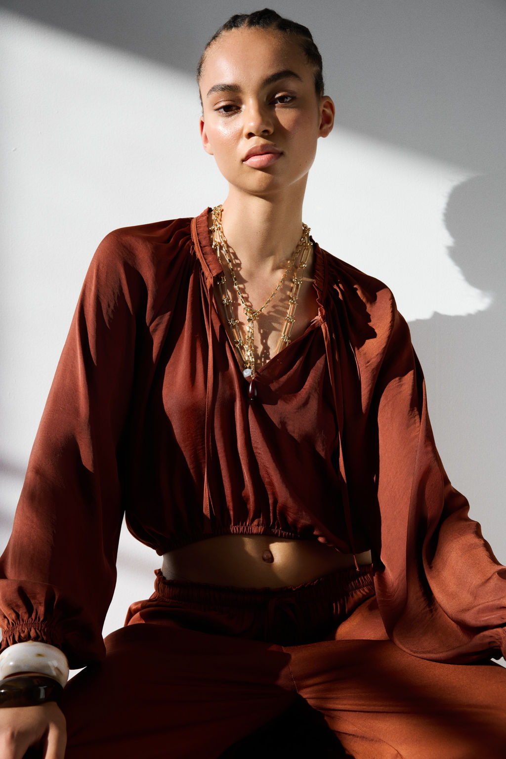 Blusa con mangas globo - H&m фото 4
