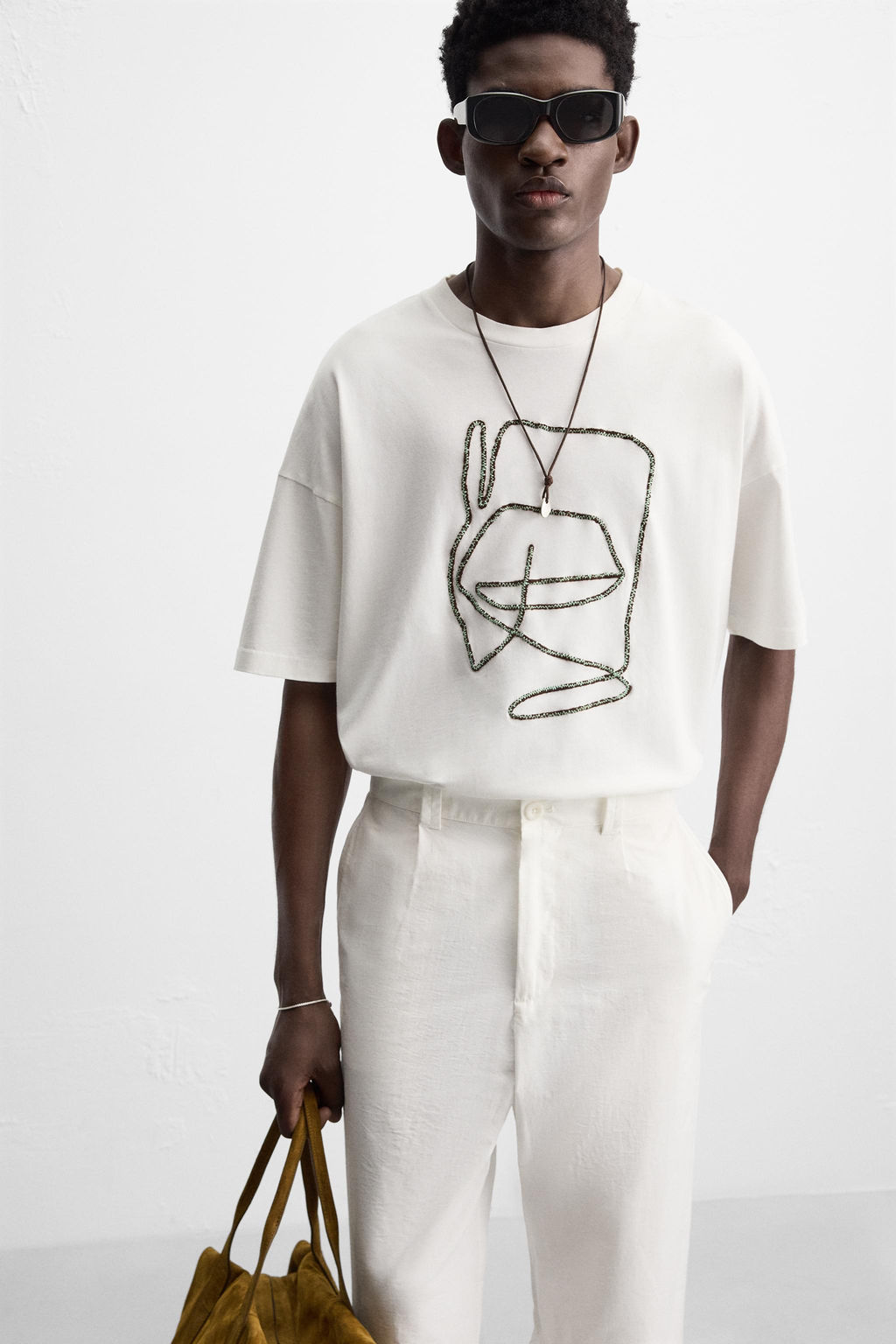 CONTRAST EMBROIDERY SHIRT - Zara фото 6