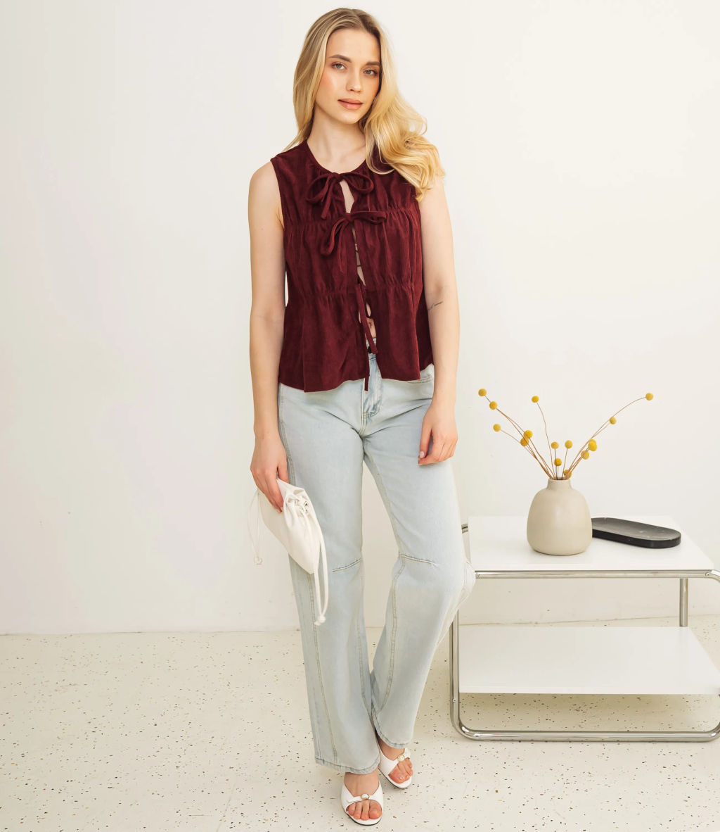 Топ #КТ73601, бордовый - Dommod фото 4