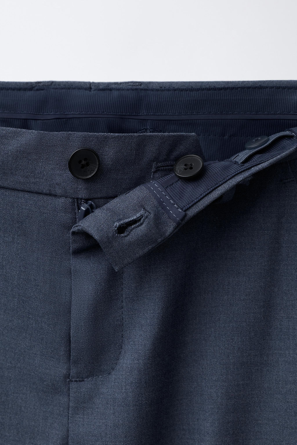 PANTAL?N TRAJE ESTRUCTURA / Azul medio - Zara фото 3