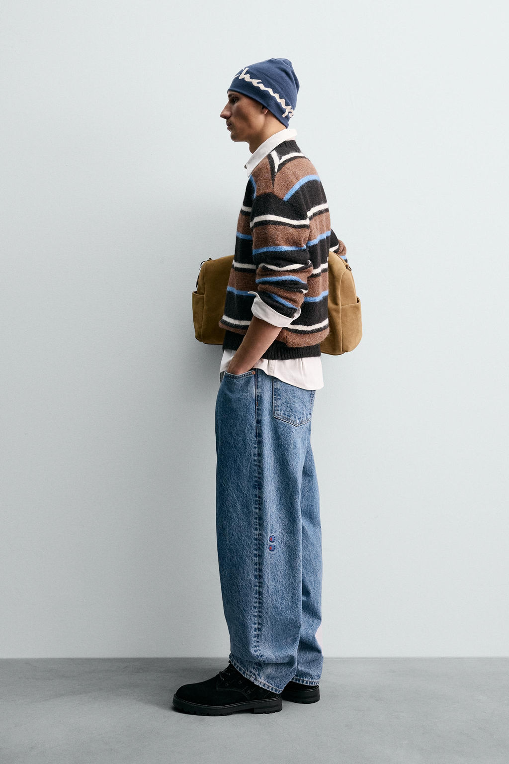 CHAMPION ® X ZARA PATCH STRIPED SWEATER  фото 4