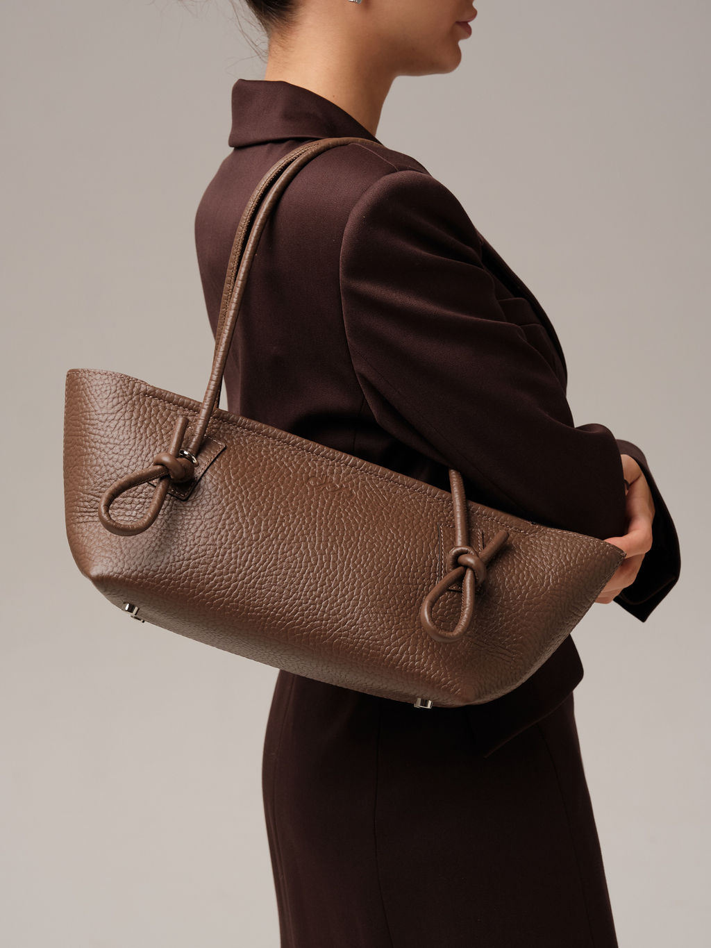 Кожаная сумка Linda DBR 31340 коричневый какао  фото 3