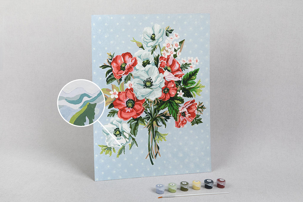 ФРЕЯ PKZ/PM-028 Набор для раскрашивания по номерам (на картоне) 40 х 30 см Прелестный букет