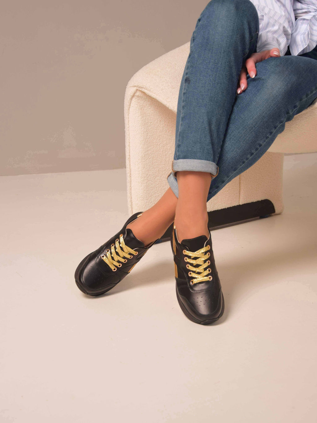 Кроссовки EDART 132.omega bl. Черный золото R - Ed'art фото 5