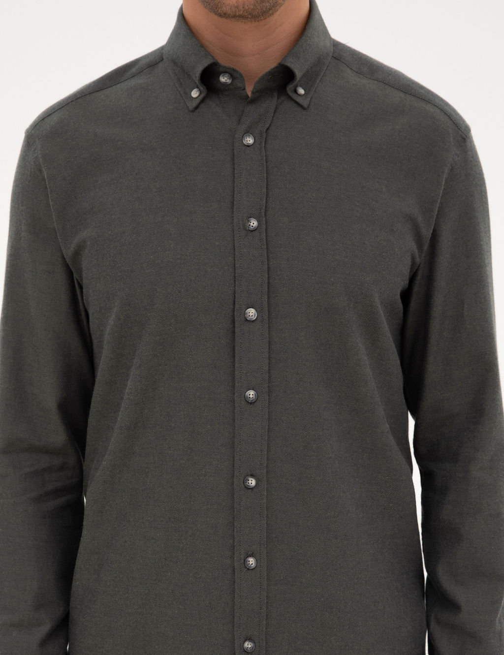 Koyu Haki Regular Fit Uzun Kollu G_mlek - Pierre cardin фото 6