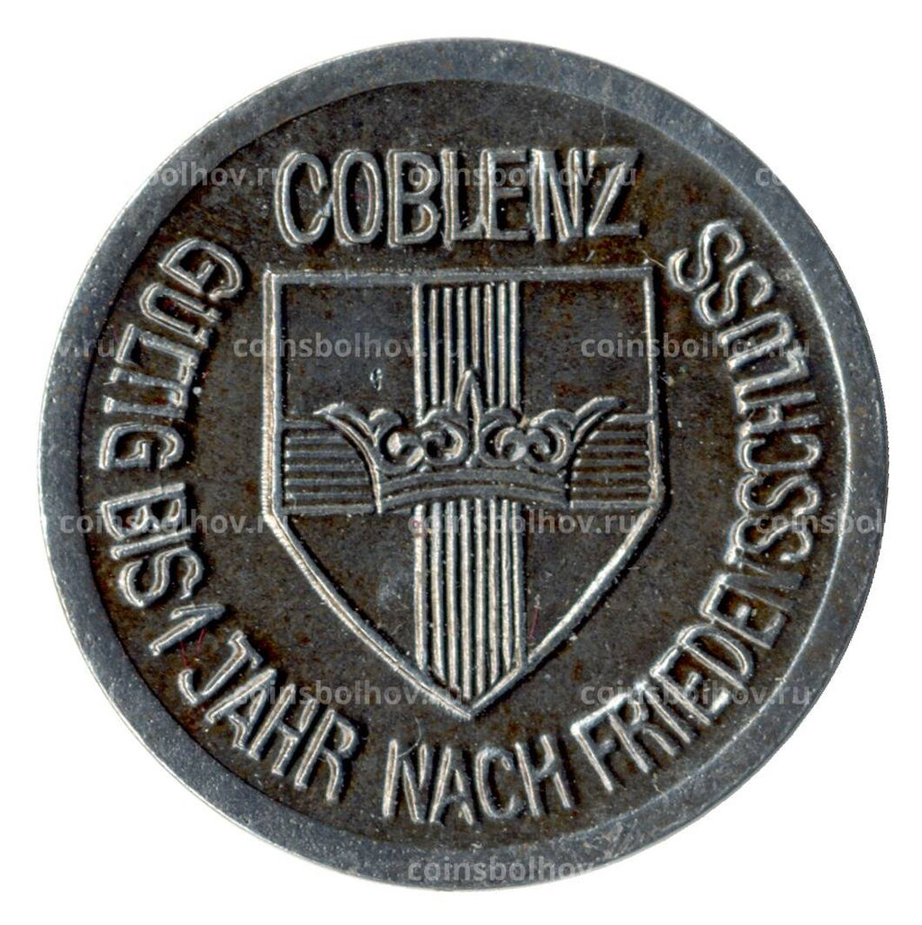 Монета 10 пфеннигов 1918 года Германия Нотгельд (Кобленц)