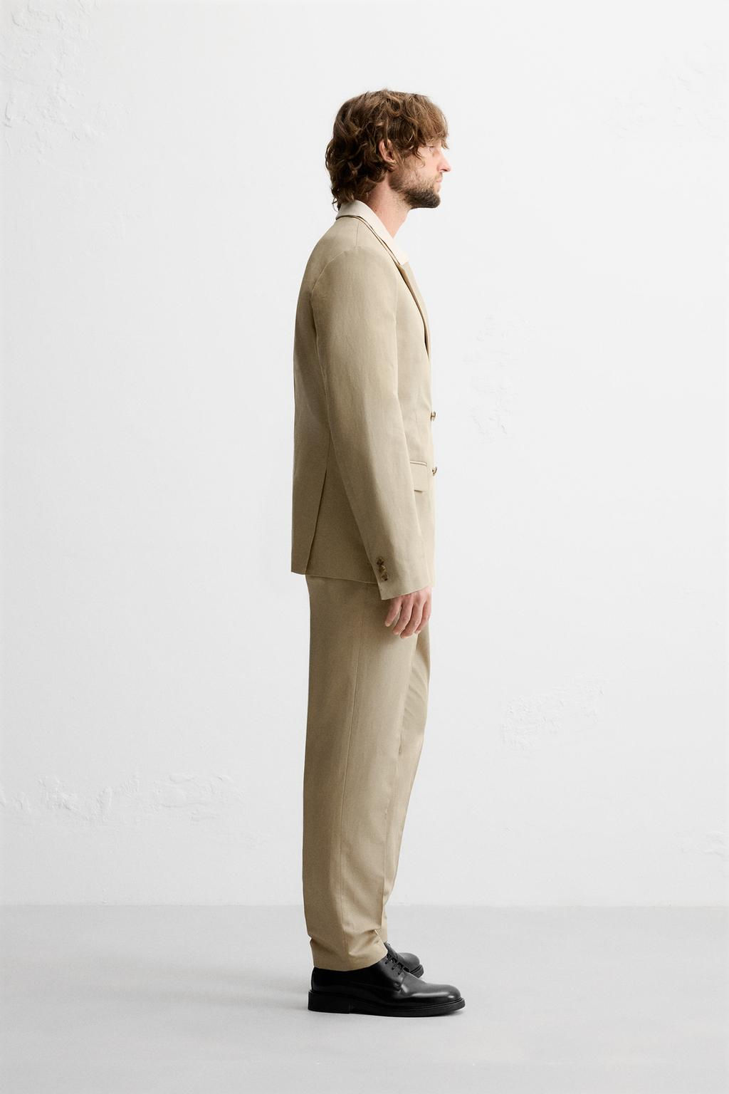 LINEN - COTTON SUIT TROUSERS - Zara фото 4