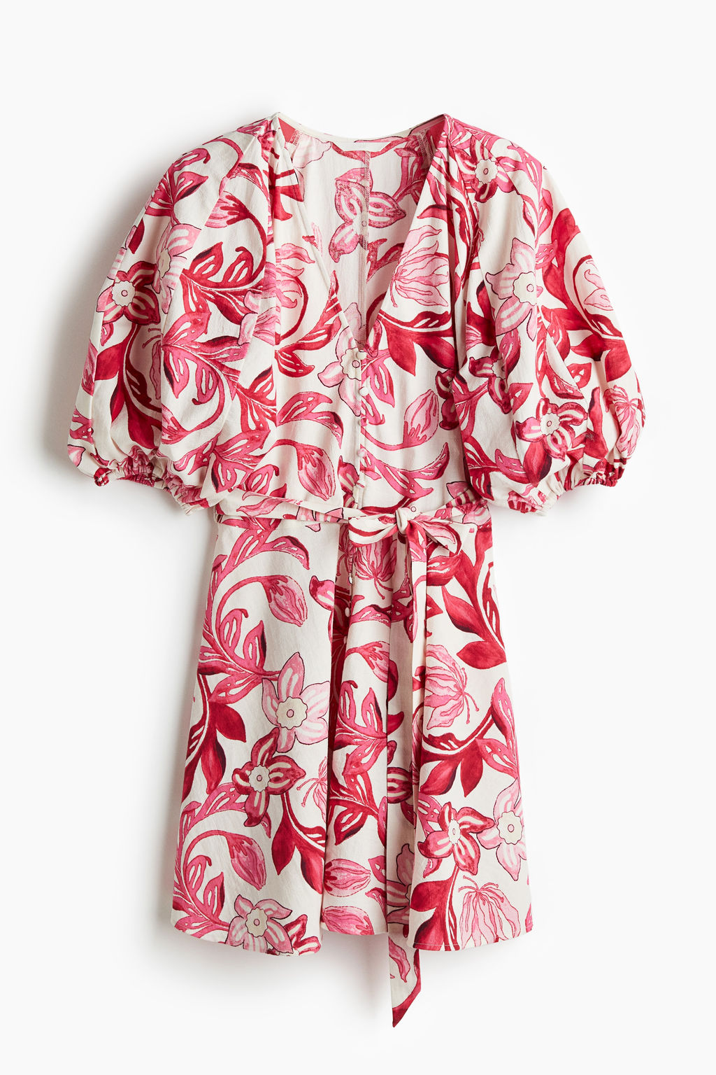 Vestido de algodon con cinturon de anudar - H&m фото 8