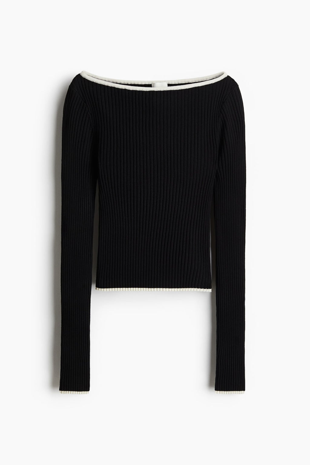 Top en punto de canale con escote barco - H&m фото 6