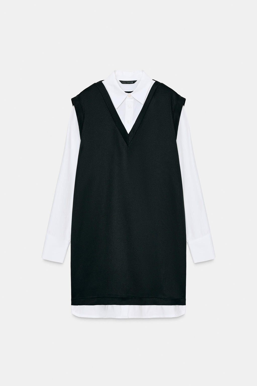 POPLIN COMBINED MINI DRESS - Zara фото 12