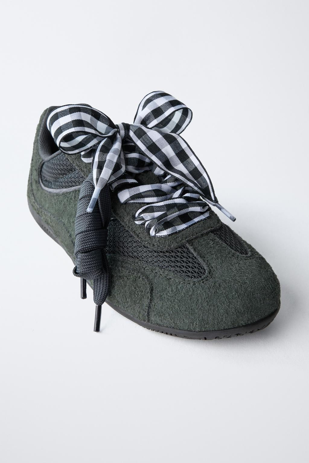 GINGHAM TRAINERS - Zara фото 4