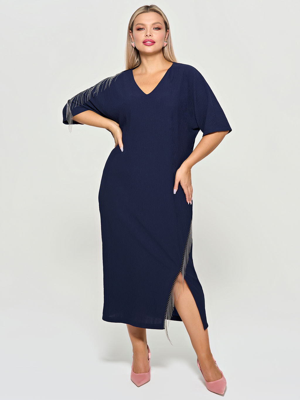 Платье 0349-1п тёмно-синий - Dora фото 35
