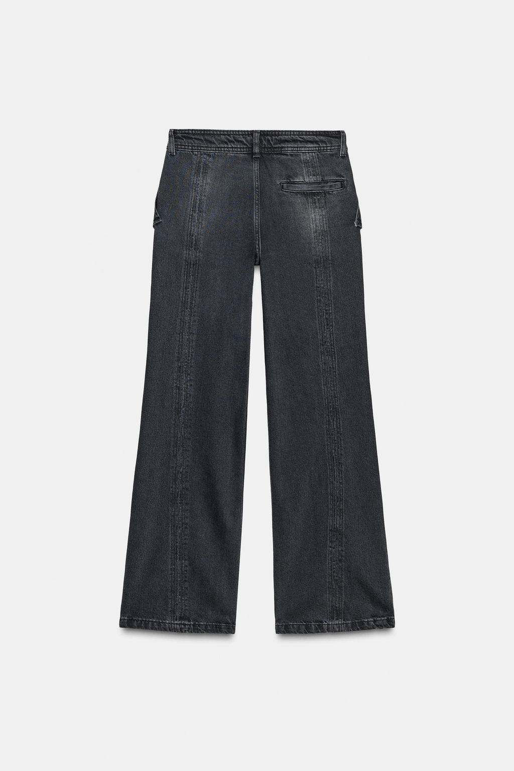 ZW COLLECTION WIDE-LEG MID-WAIST JEANS WITH ZIPS - Zara фото 7
