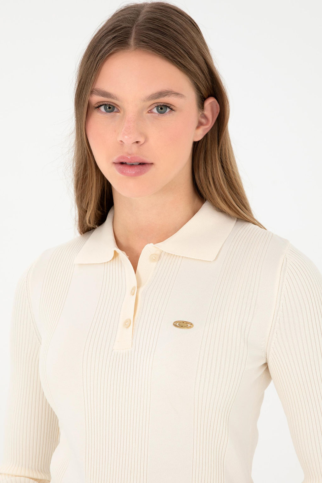 Женский кремовый свитер Неожиданная скидка в корзине - U.s. polo assn фото 2