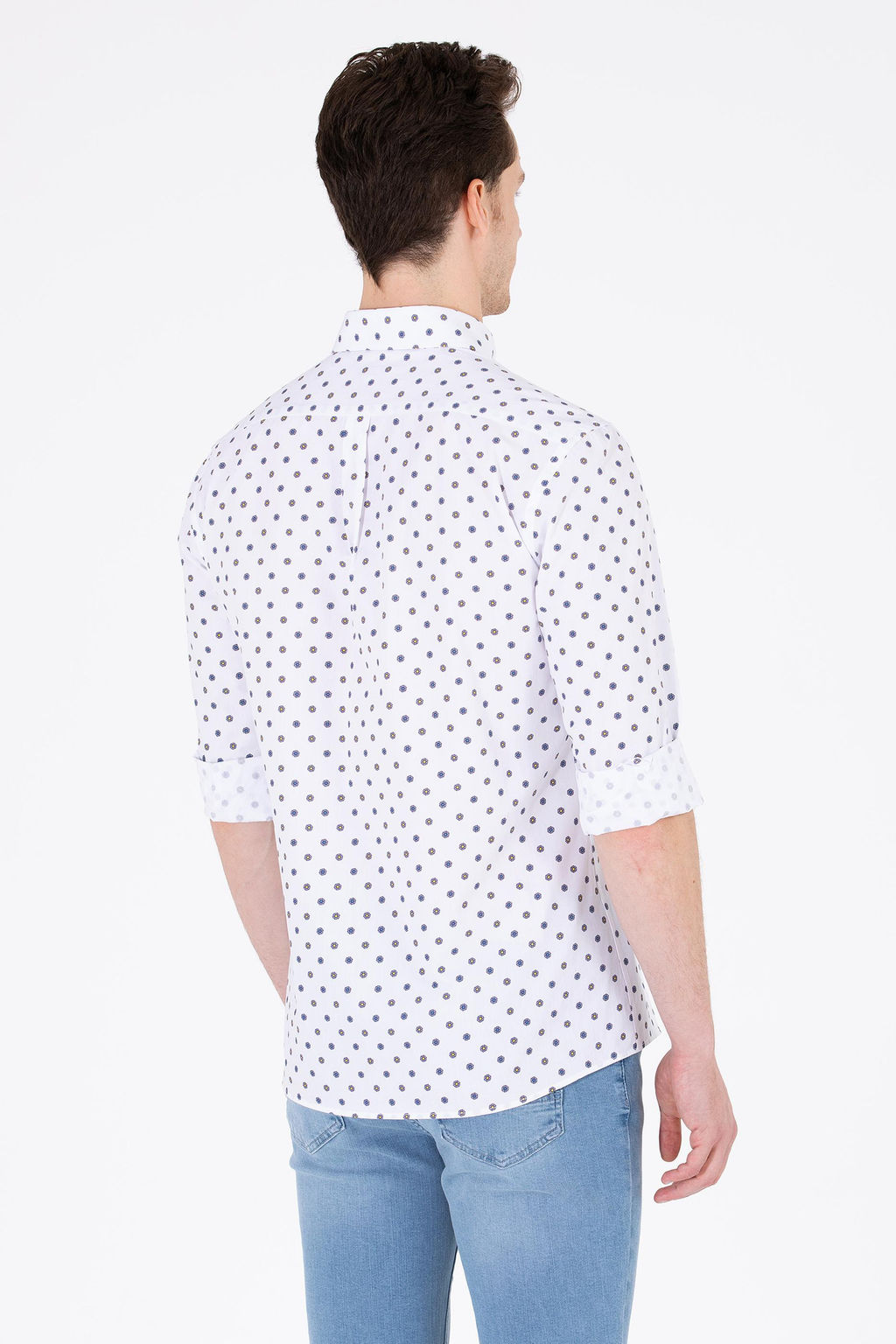 Мужская белая рубашка с длинным рукавом - U.s. polo assn фото 5