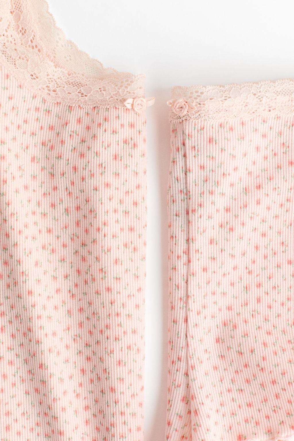 Pijama de canal? con ribetes de encaje - H&m фото 7