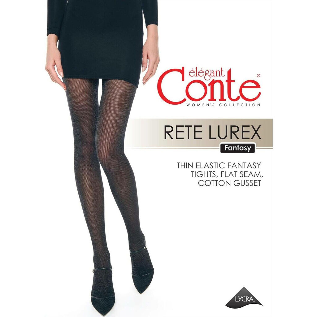 Колготки женские Conte Fantasy RETE LUREX - nero