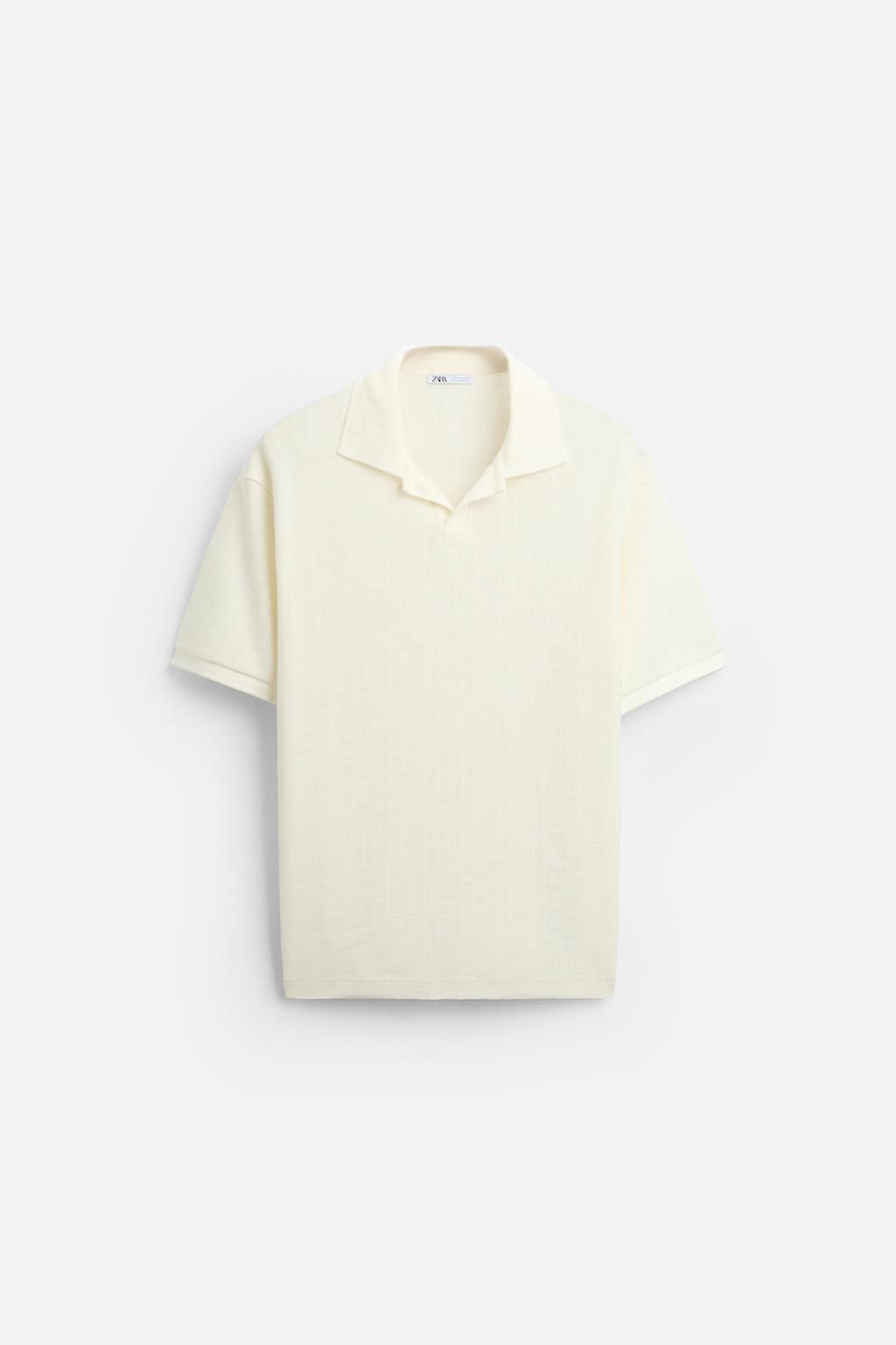 VERTICAL TEXTURED POLO SHIRT - Zara фото 28