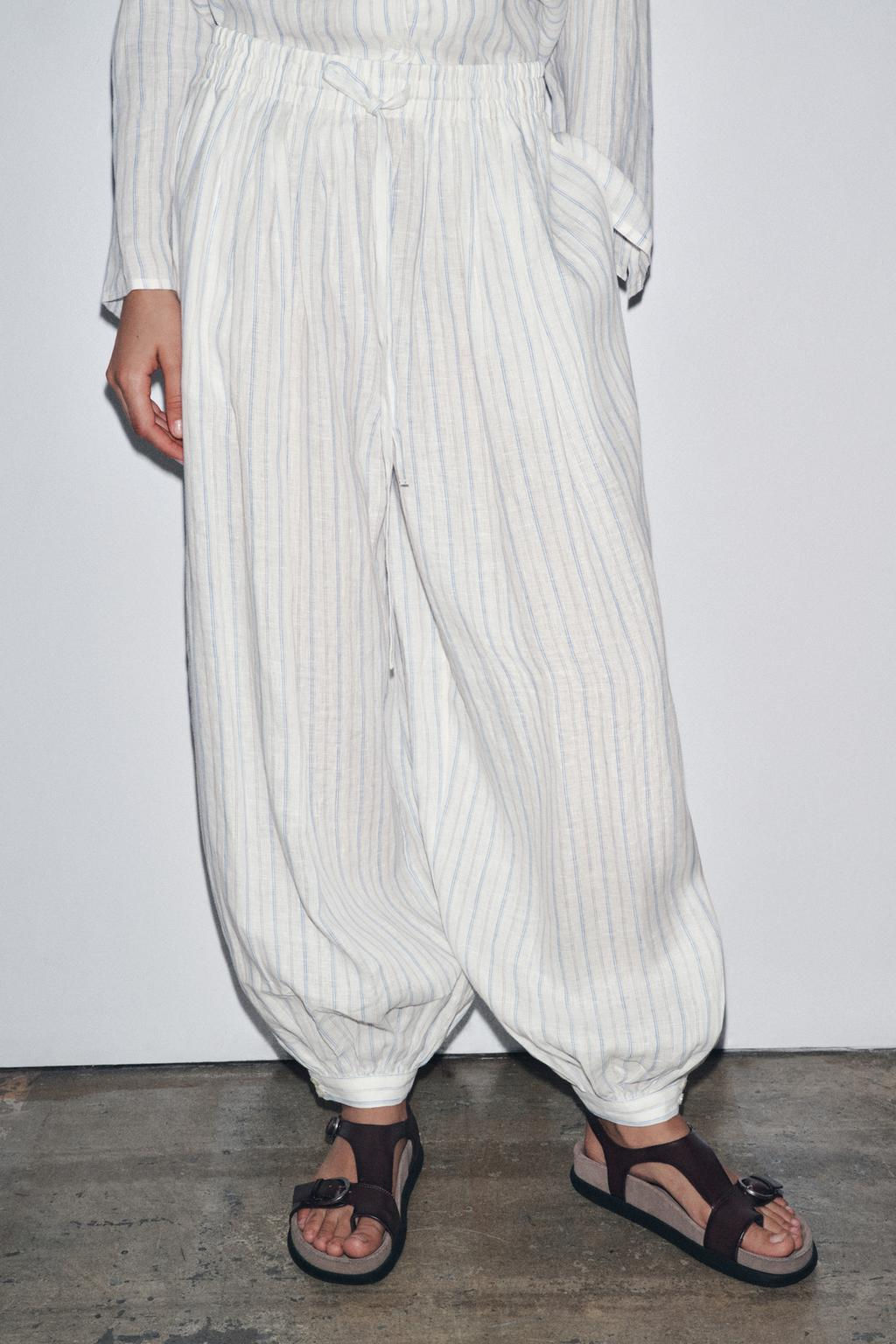 ZW COLLECTION STRIPED BALLOON TROUSERS - Zara фото 2
