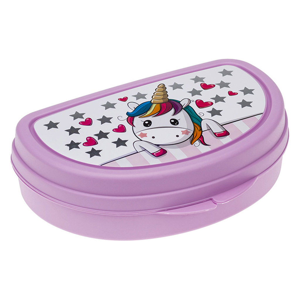 Контейнер-бутербродница пластмассовый Деко 10х15х4см, единорог (Россия)