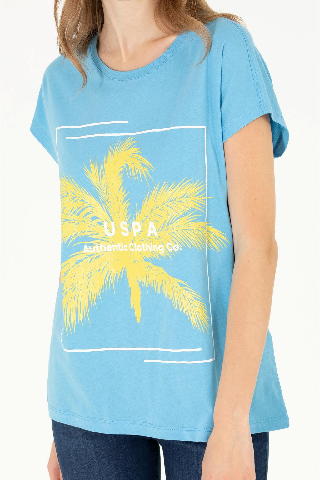 Женская бирюзовая футболка - U.s. polo assn фото 13