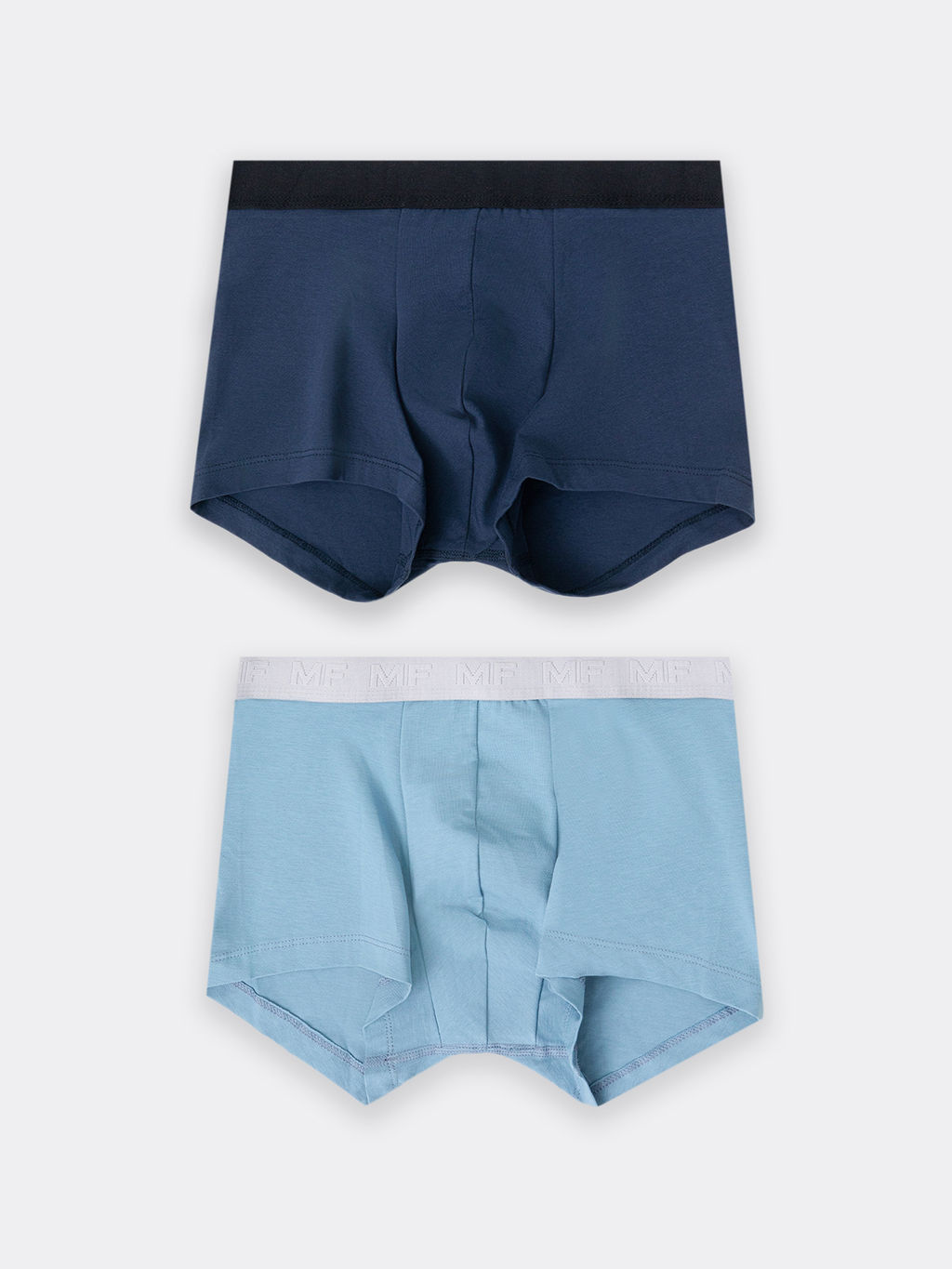 Трусы мужские боксеры мультипак (2 шт.) в темно-синих и голубых цветах туманно -голубой +т.синий 411215-2 - Mark formelle фото 5