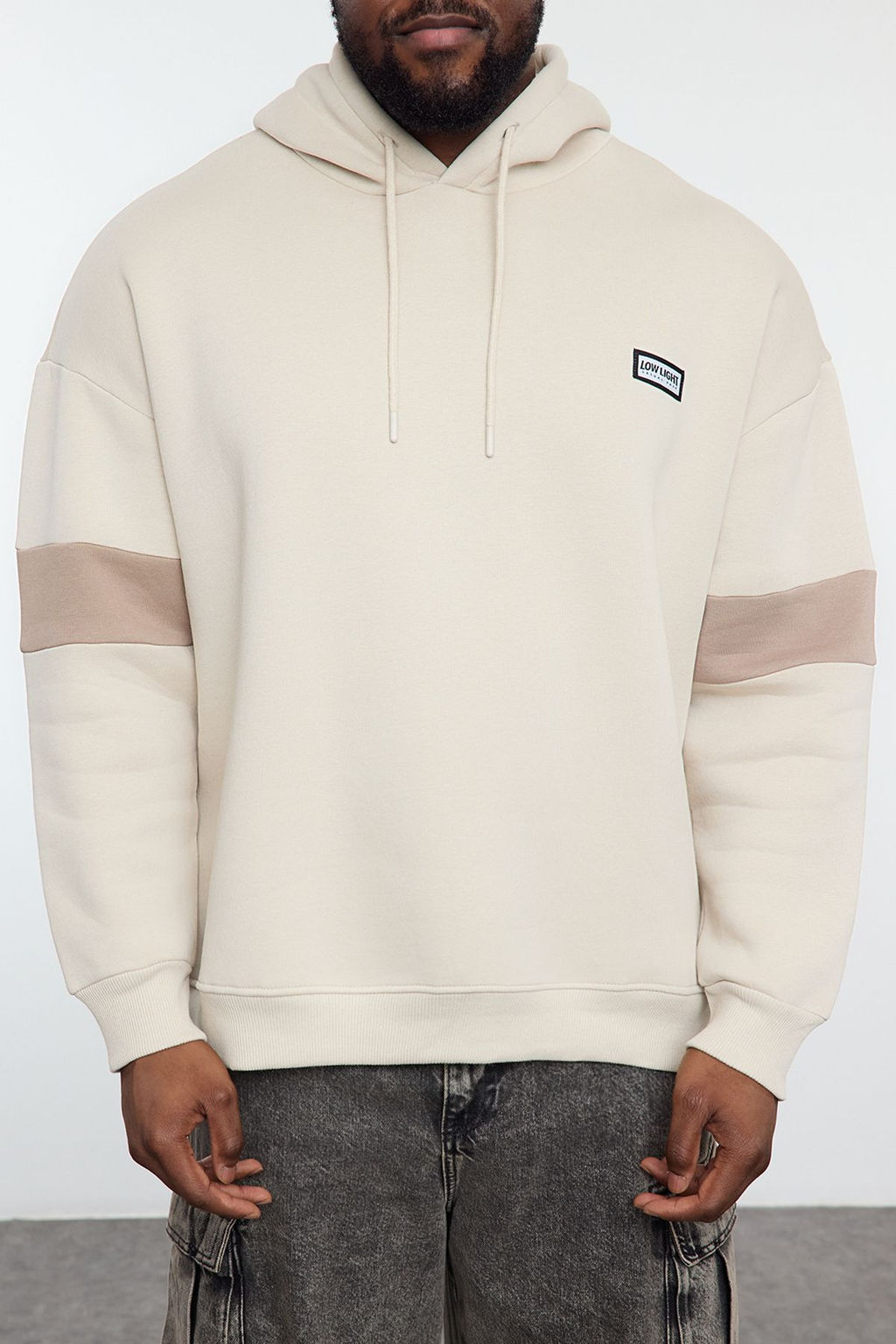 TRENDYOL MAN Tas Buyuk Beden Oversize/Genis Kesim Kapusonlu Ici Polarl? Sweatshirt TMNAW25AO00012 - Trendyolmilla фото 3