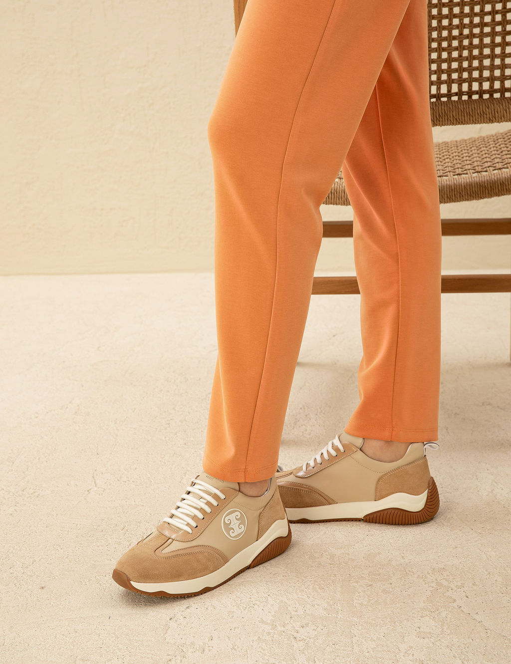 Bej Deri Sneaker
