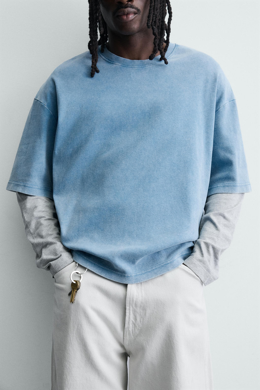 SUDADERA BOXY FIT ESTRUCTURA / Azul - Zara фото 6