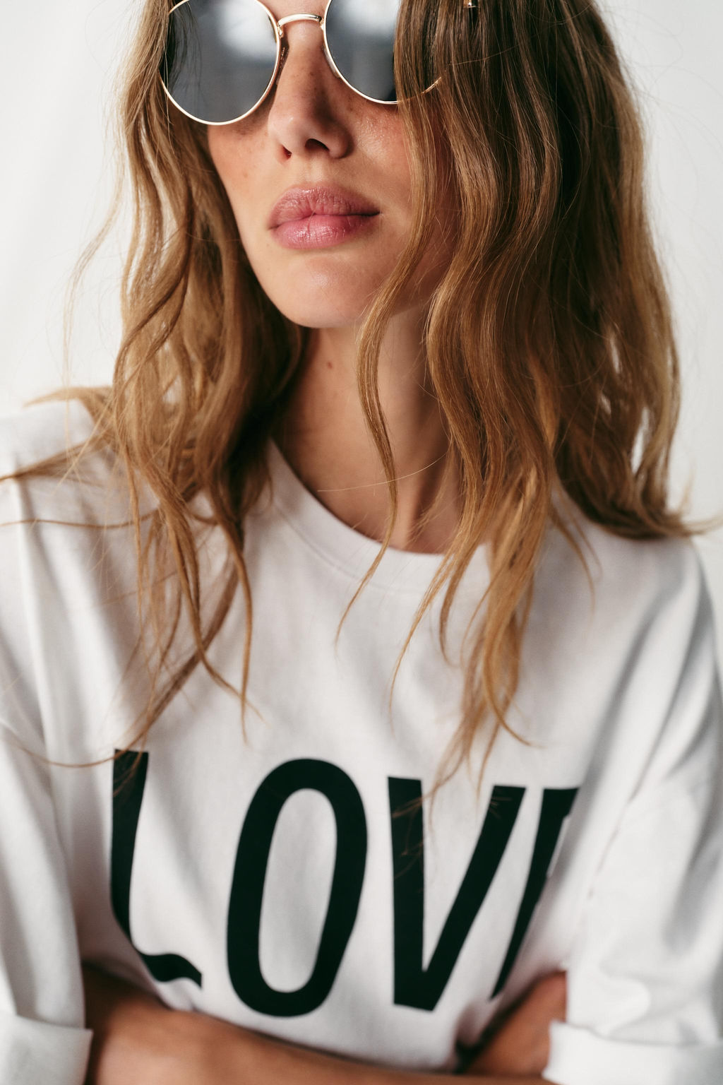 CAMISETA OVERSIZE TEXTO / Blanco - Zara фото 3