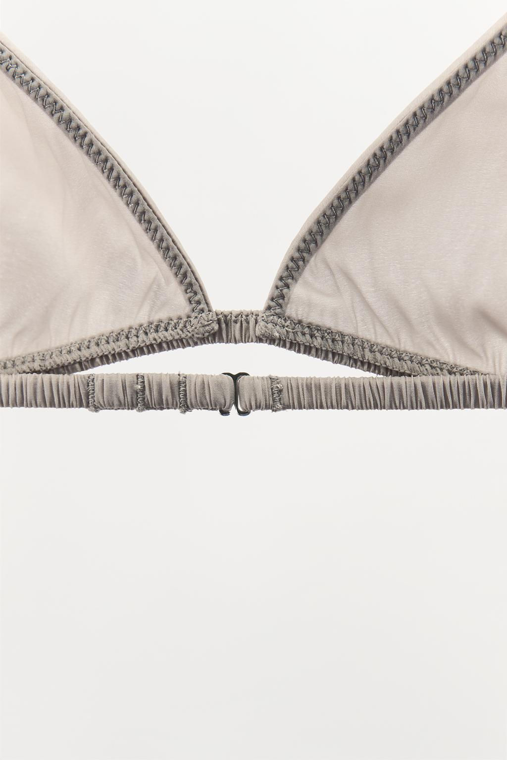 SILK TRIANGLE BRALETTE - Zara фото 12