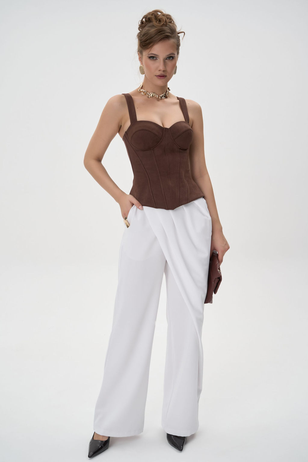 Брюки Шарлиз (белый) - Эльза фото 7
