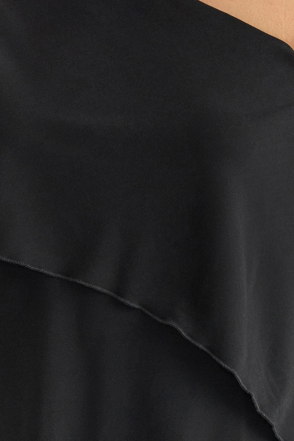 Trendyolmilla Siyah Asimetrik Pelerin Yaka Orme Bluz TPRSS25BZ00025 фото 4