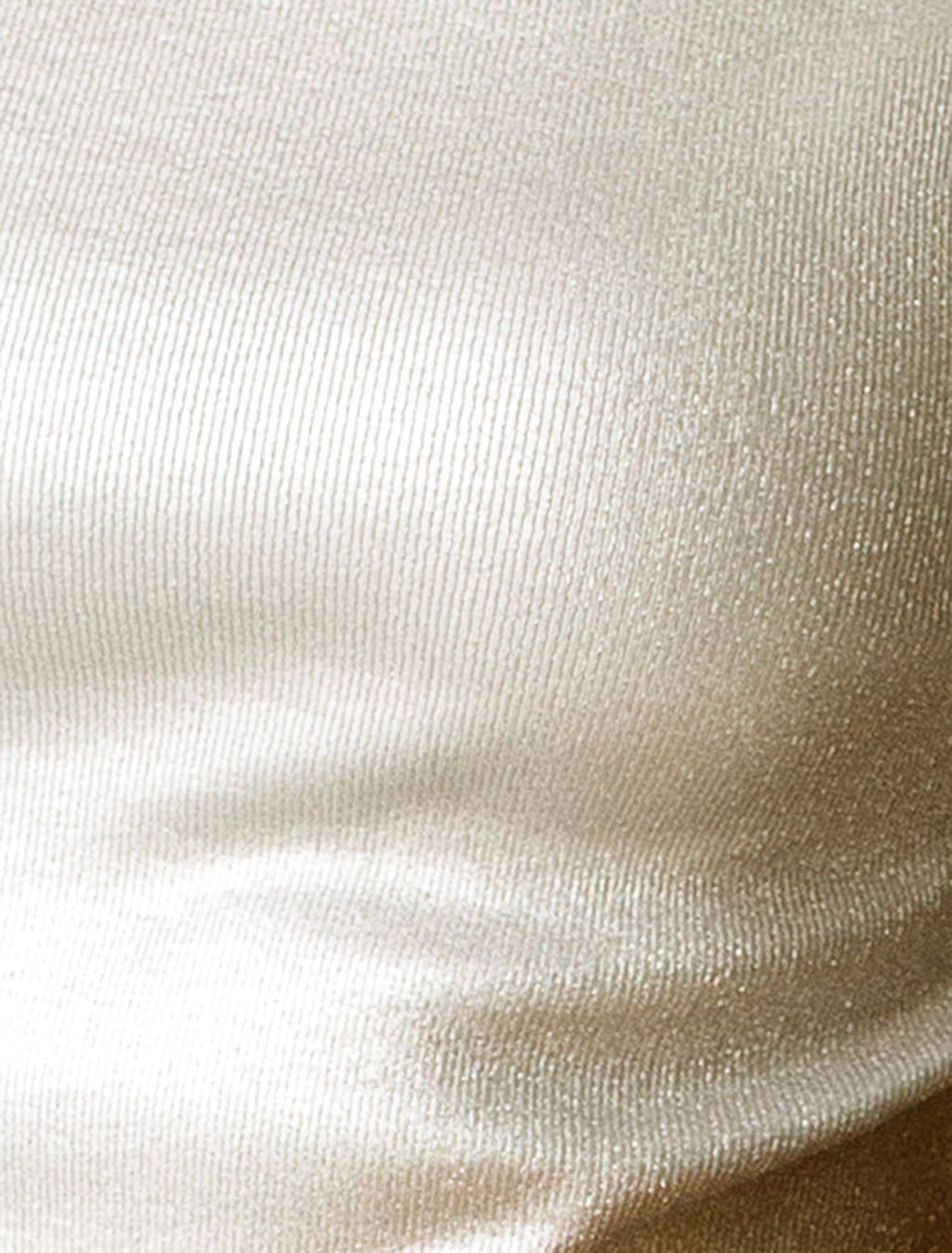 Топ с закрытым декольте из хлопка с эластаном в рубчик с матовым покрытием металлик - Vilatte фото 5