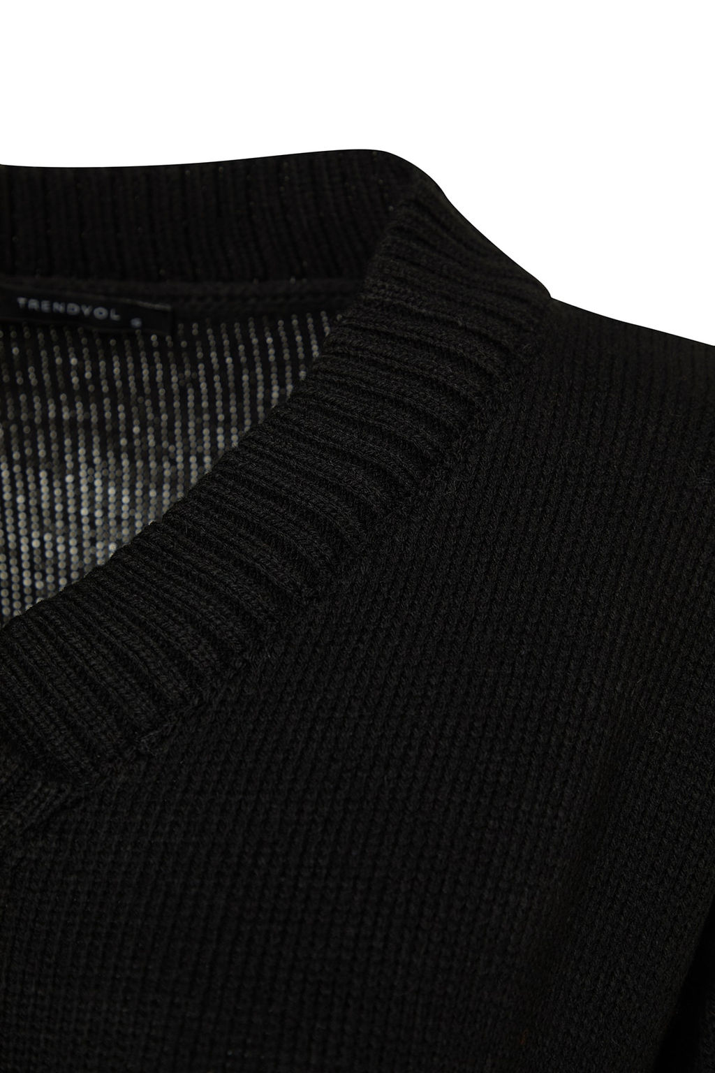 TRENDYOLMILLA Siyah Maxi Triko Genis Kal?p Elbise TWOAW23EL00642 фото 16