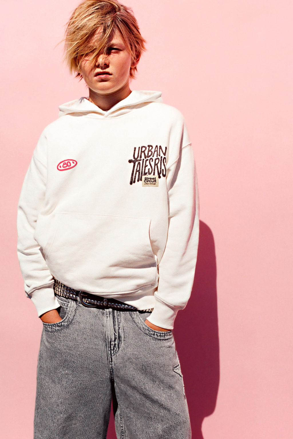 SUDADERA CAPUCHA GRAFFITI / Blanco - Zara фото 4