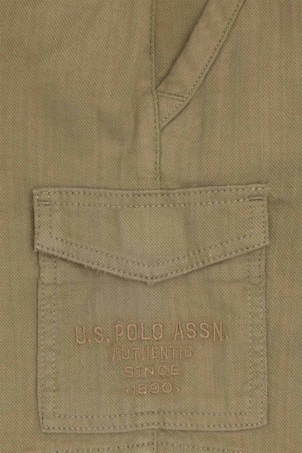 Тканые шорты темно-хаки для мальчиков Неожиданная скидка в корзине - U.s. polo assn фото 4