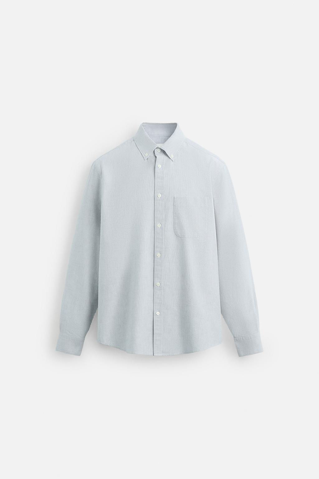 STRIPED OXFORD SHIRT - Zara фото 7