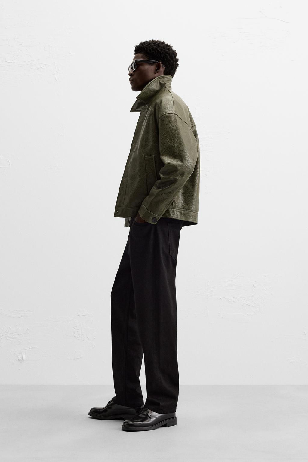 LEATHER EFFECT JACKET - Zara фото 13