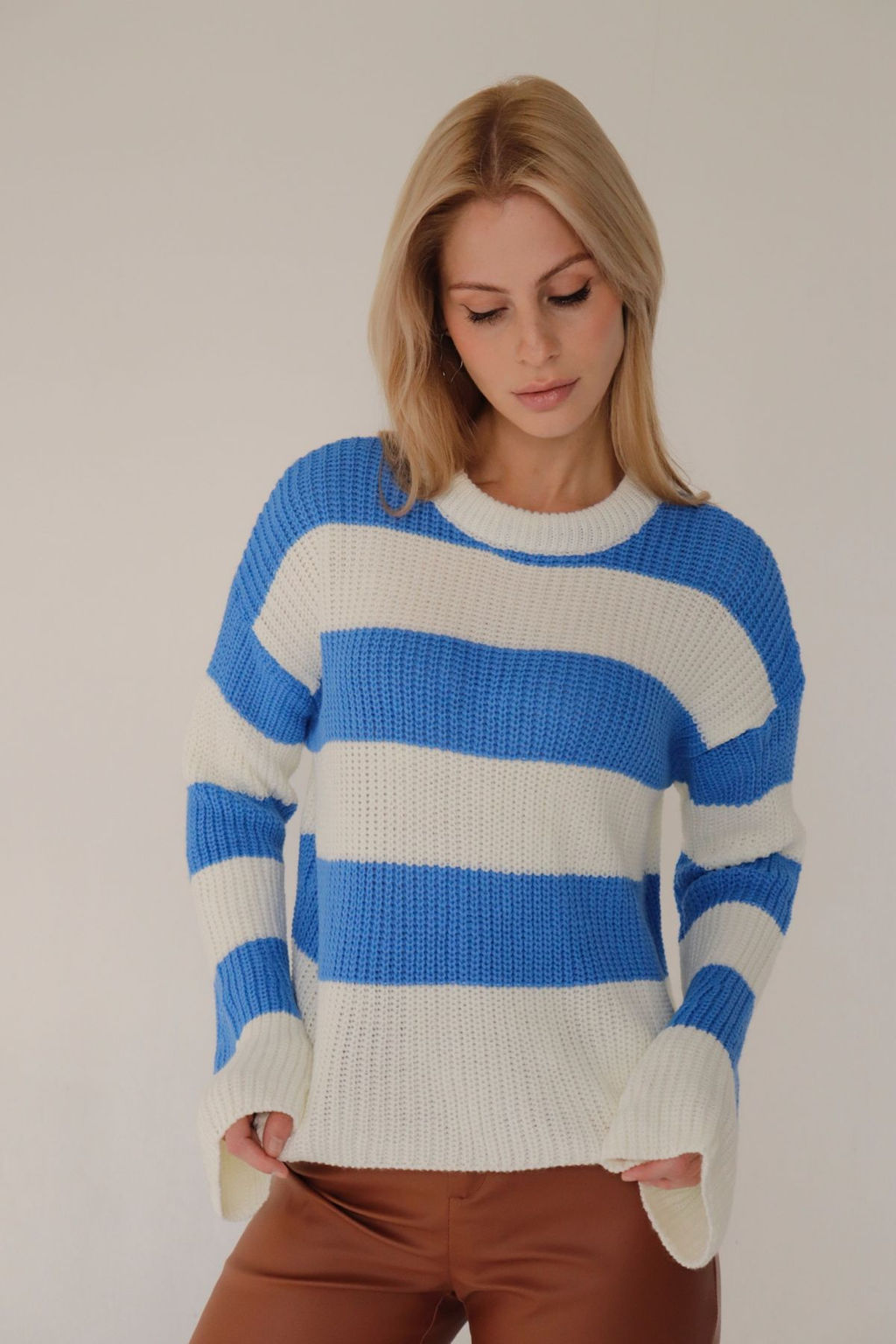 10413 Джемпер бело-голубой - Martichelli фото 23