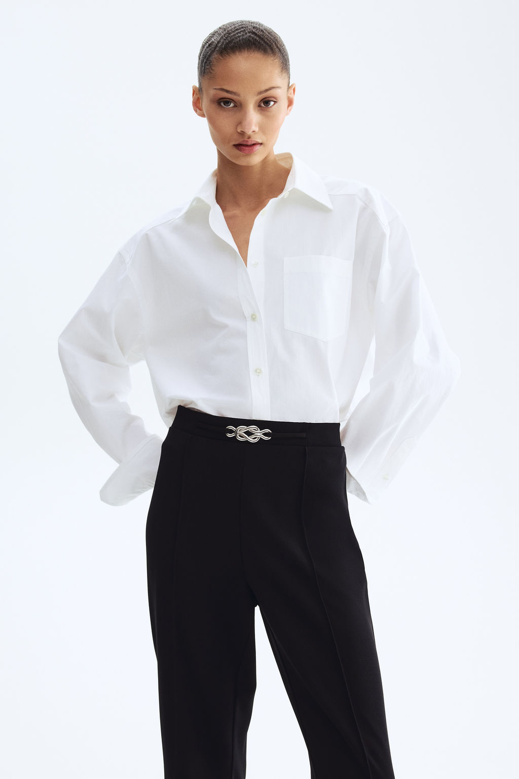 Pantal?n bootcut en punto roma - H&m фото 6