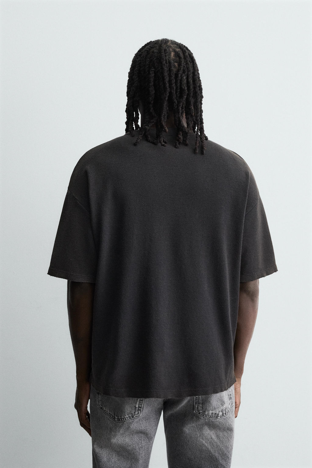 KNIT T-SHIRT WITH CONTRAST PRINT