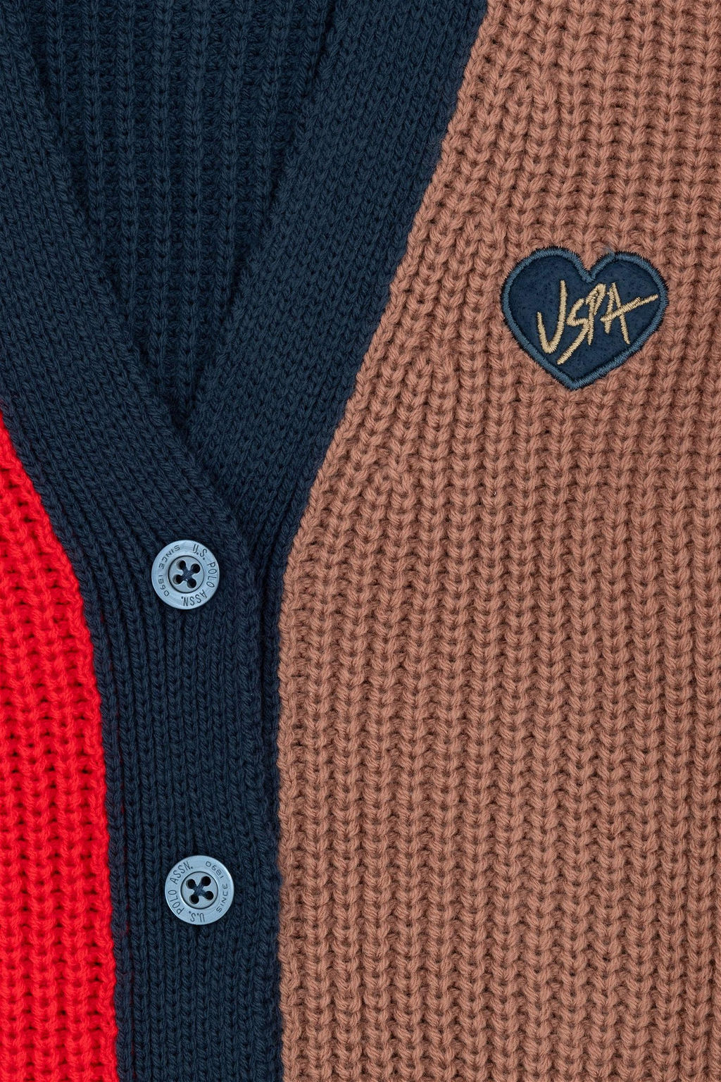 U. S. Polo Assn Трикотажный кардиган цвета индиго с V-образным вырезом для девочек - U.s. polo assn фото 6