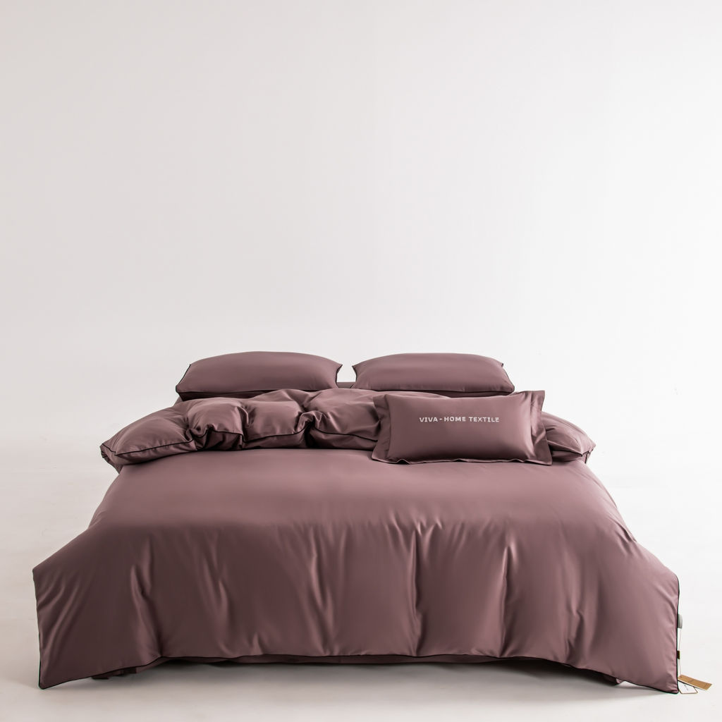 Комплект постельного белья Однотонный Сатин Элитный на резинке OCER007 180*200*30;160*200*30;140*200*30 Евро 4 Наволочки