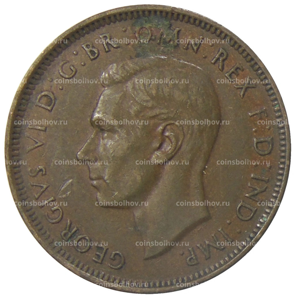 1/2 пенни 1938 года Австралия