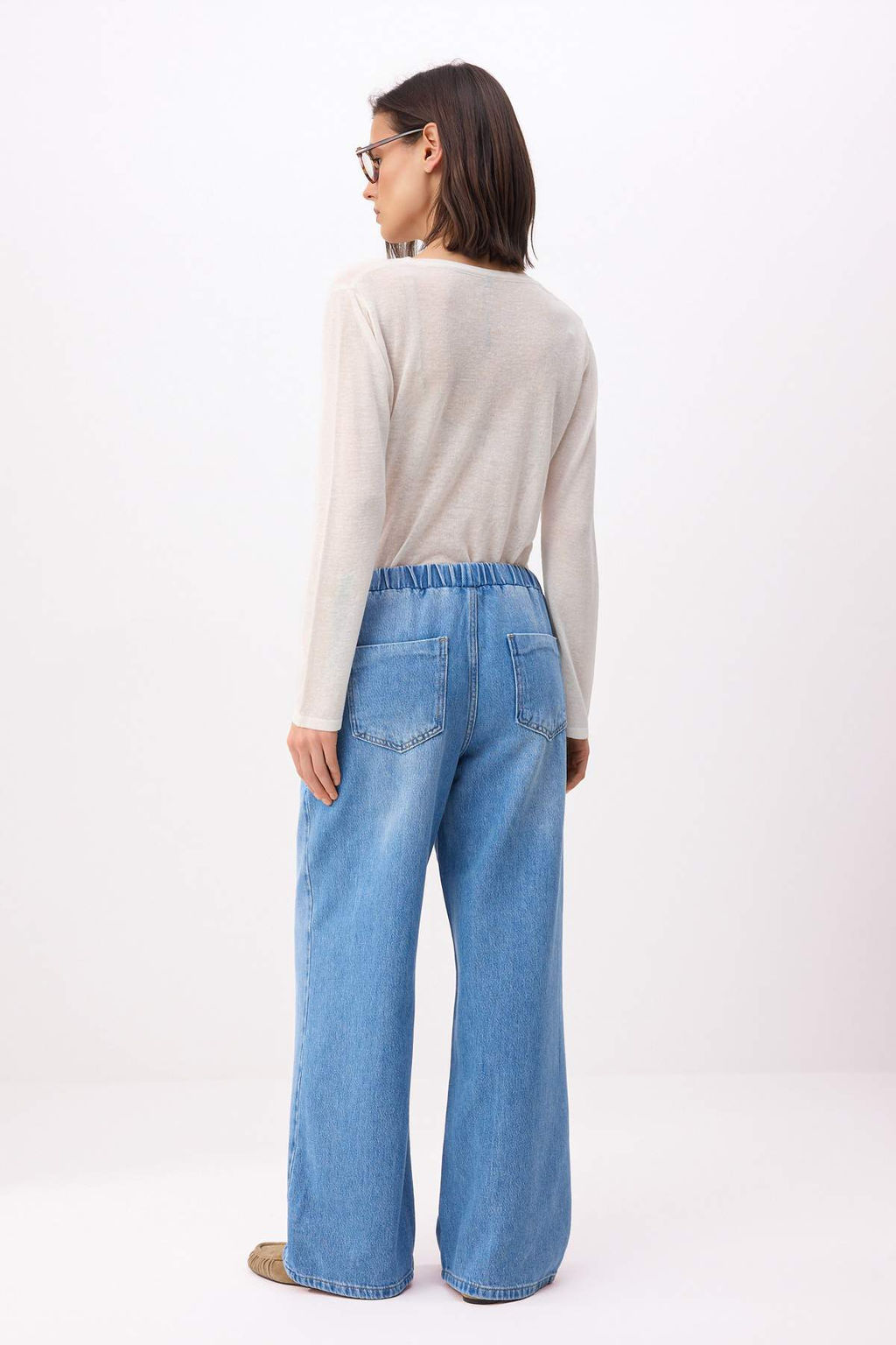 Mavi Yuksek Bel Wide Leg Tencel Kar?s?ml? Jeans TWOSS26JE00196 - Trendyolmilla фото 4