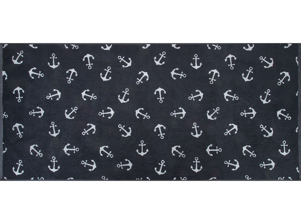 Полотенце махровое 6с102.411ж1 Якоря(антрацит) 67х150см