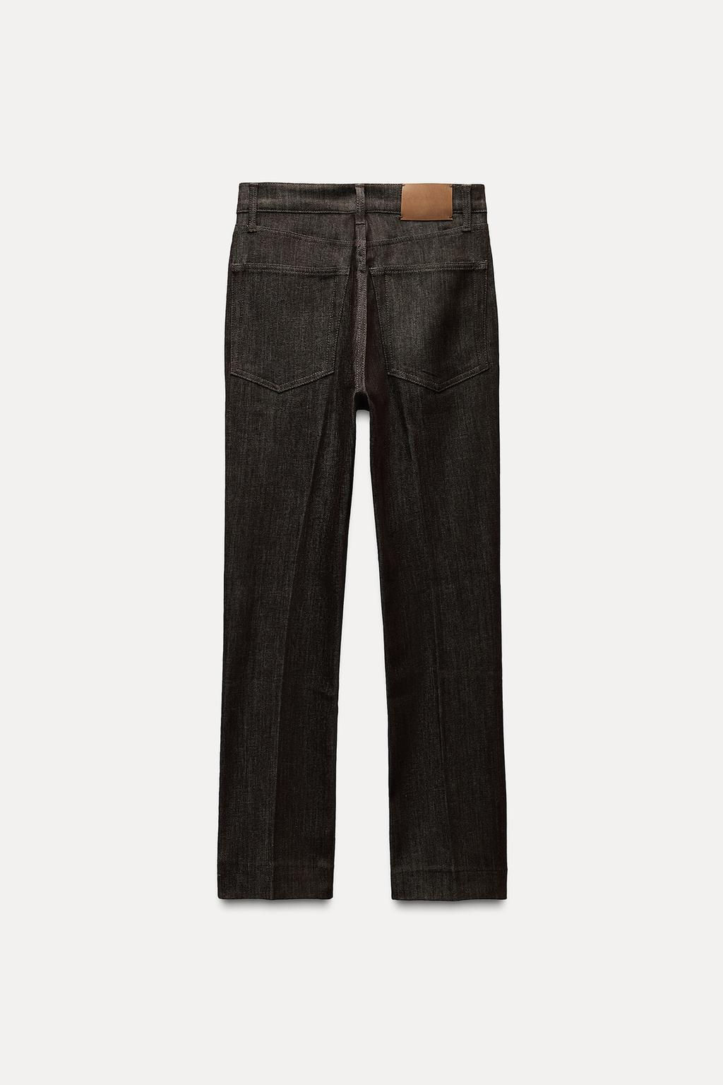 ZW COLLECTION HIGH-WAIST BOOTCUT CROPPED JEANS - Zara фото 6